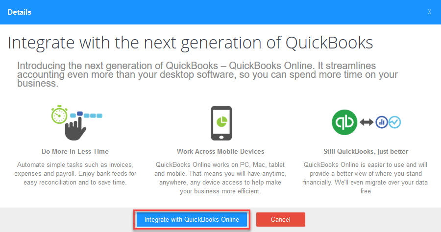 Integrate with QuickBooks Online