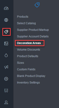 Decoration Areas Menu Item