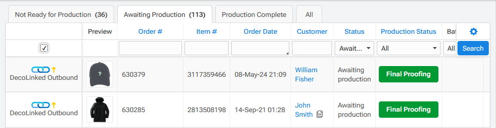 Outsourced Items
