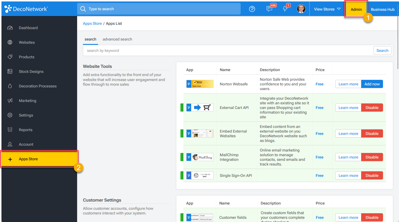 Enable Third-Party Payment Gateway Integrations – DecoNetwork Help