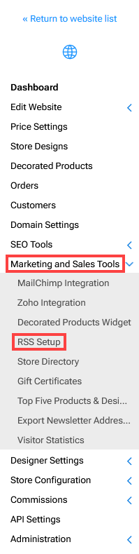RSS Setup Menu Item.png