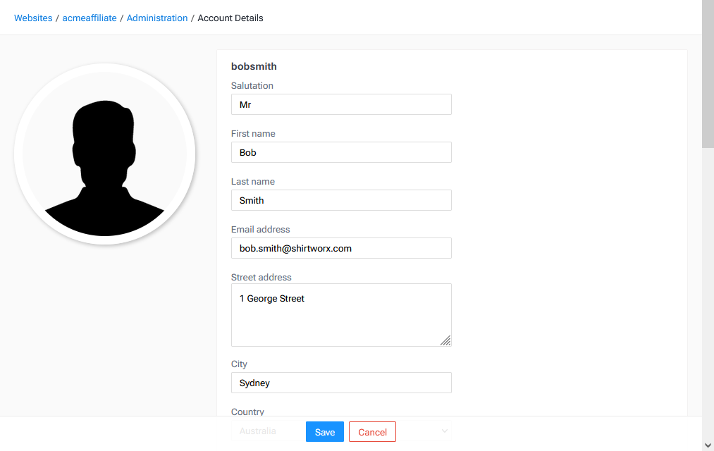 Store Account Settings Help
