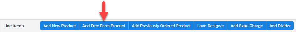 'Add Free Form Product' button