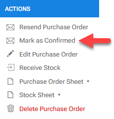 'Mark as Confirmed' action