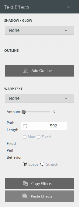 Text Effects Tab