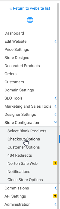 Checkout Options Menu Item.png