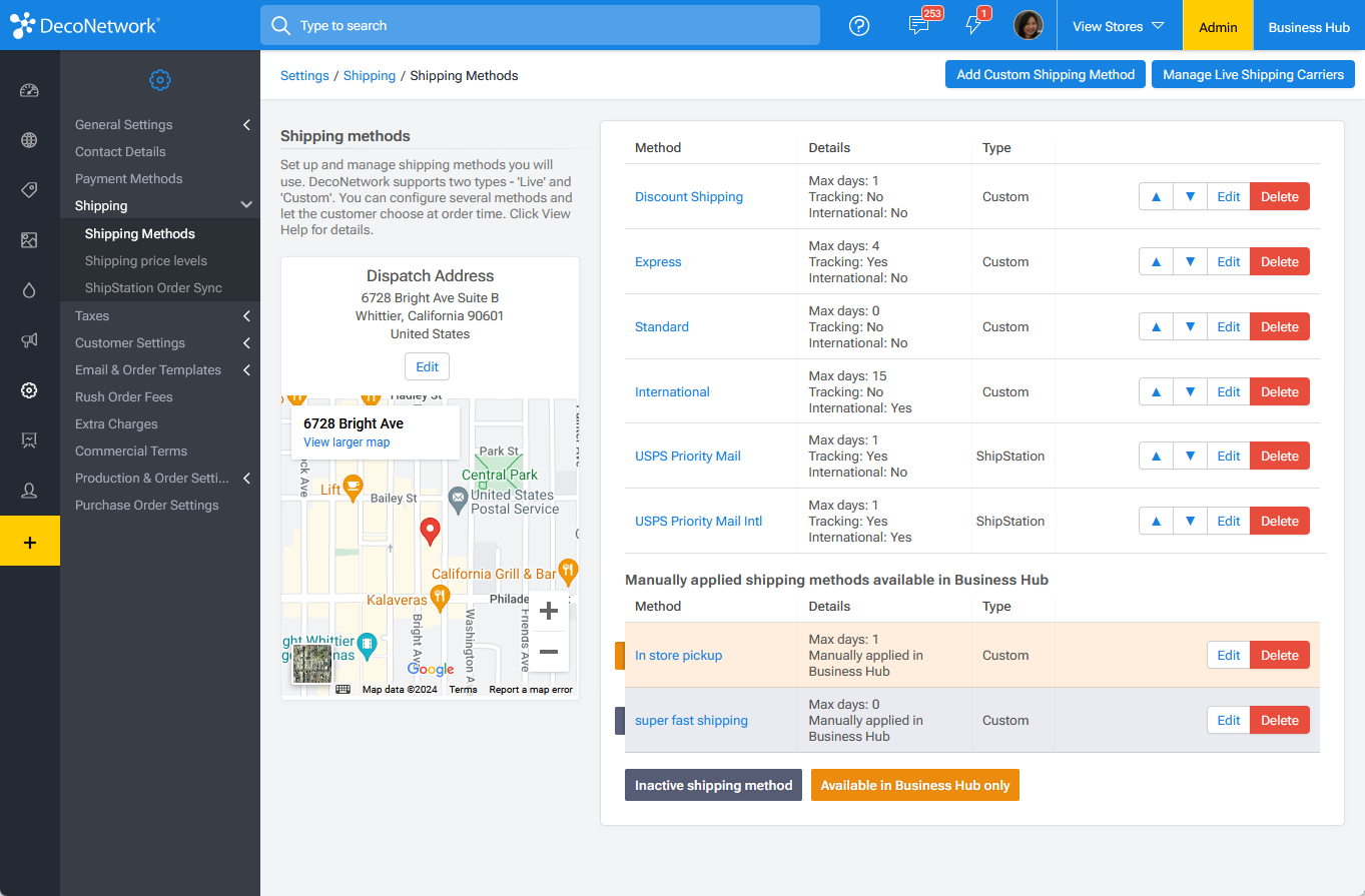 Shipping Methods Page (ShipStation Methods Added).png