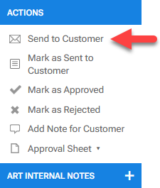 'Send to Customer' action