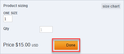 Done button