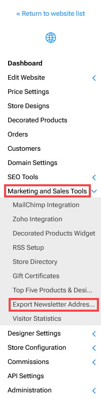 Export Newsletter Addresses Menu Item.png
