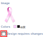 'Design requires changes' checkbox
