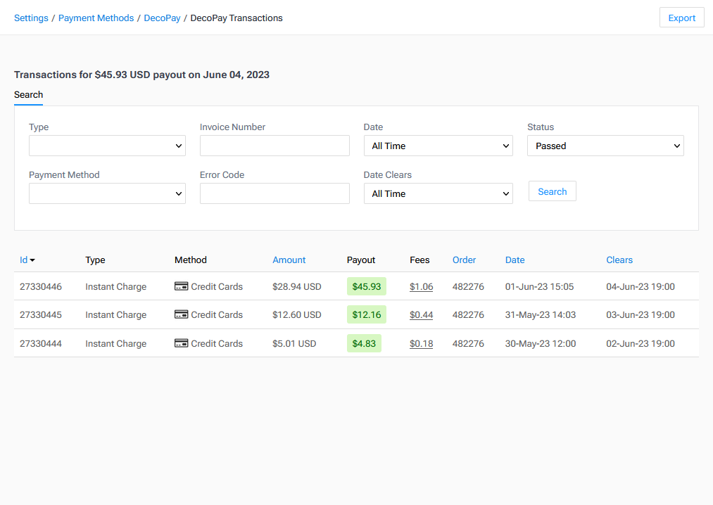 DecoPay Payouts (Transactions) Screen.png