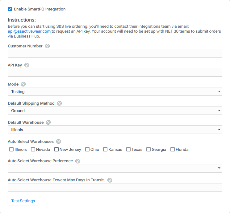 S&S Activewear SmartPO Integration Settings OLD.png