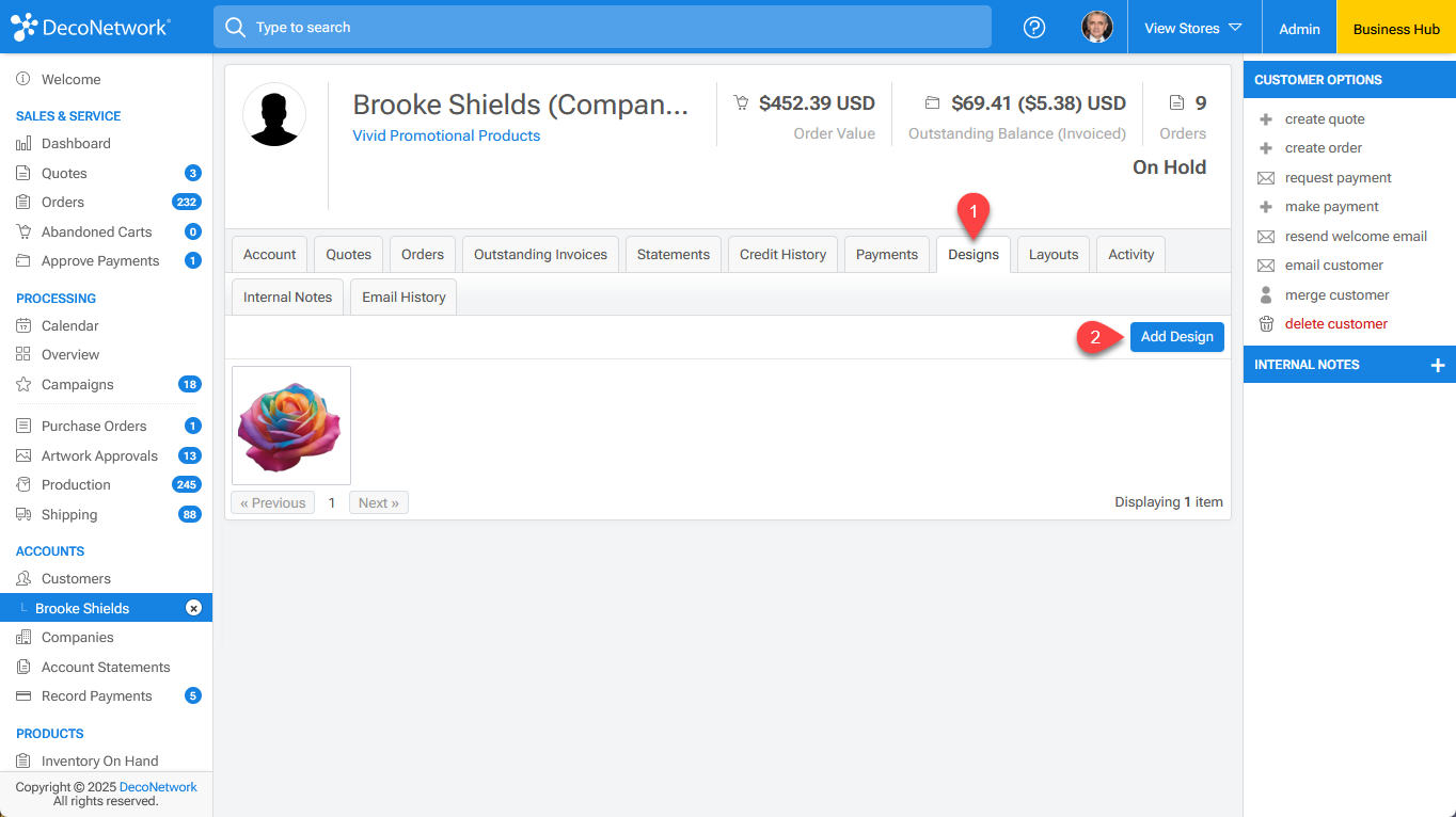 Customer Profile with Designs Tab Selected.png
