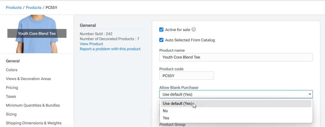 Allow Blank Product Purchase Product Level Setting.png