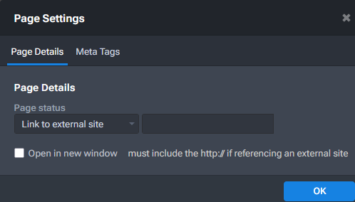 Advanced Page Settings External Link.png