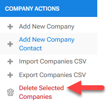 Delete Selected Companies Action