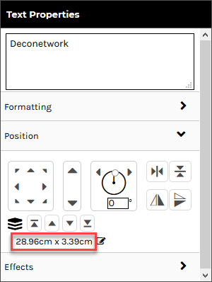 Dimensions in the Store FrontEnd Designer