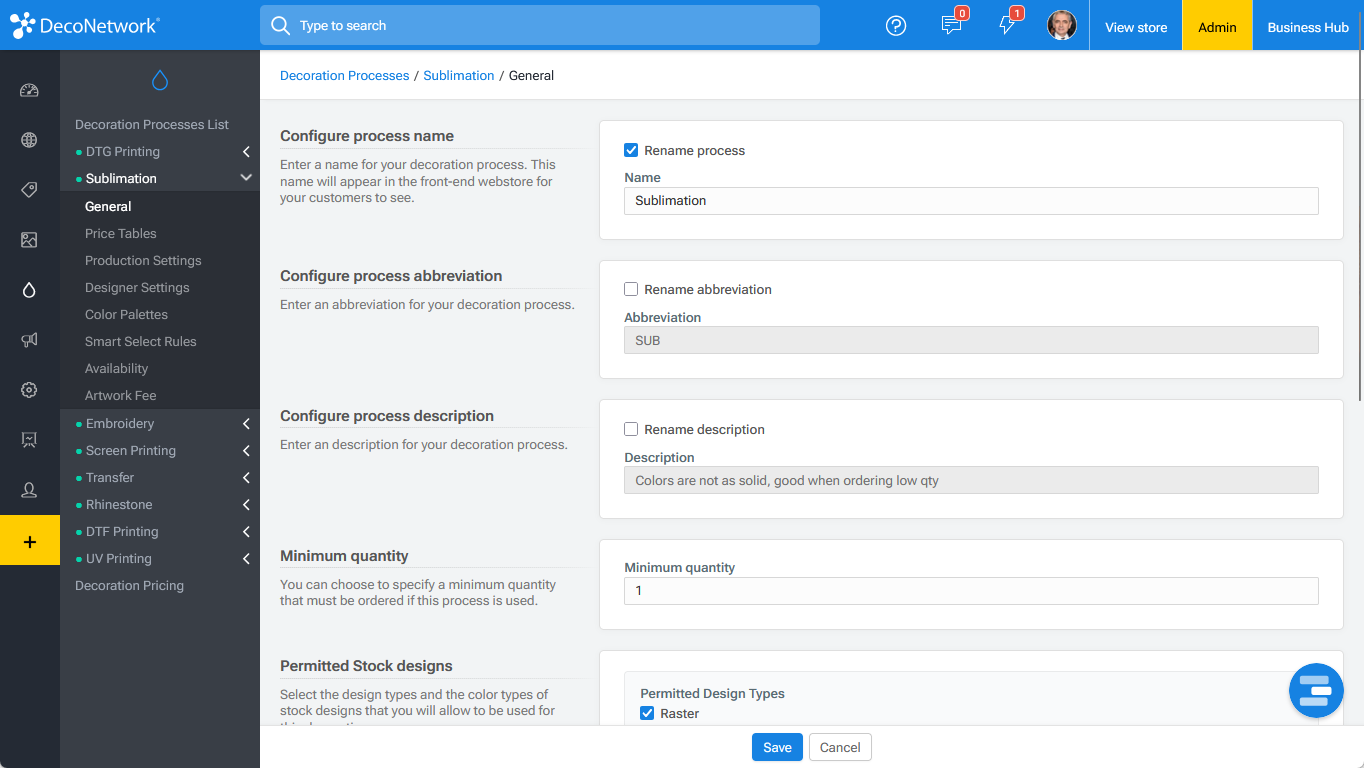 Sublimation General Settings.png