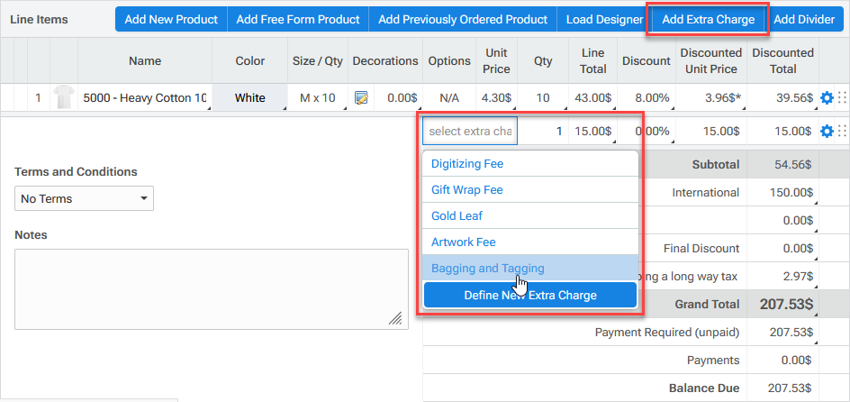 Add Extra Charge to a Quote in BH.png