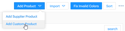 Add Custom Product Menu Item