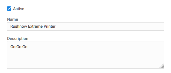 Rush order fee Active status and details