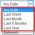 date filter options
