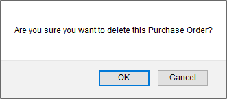 delete purchase order confirmation dialog