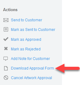 'Download Approval Form' Action