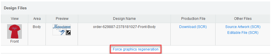 'Force graphics regeneration' command